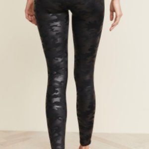 Spanx faux leather camo leggings